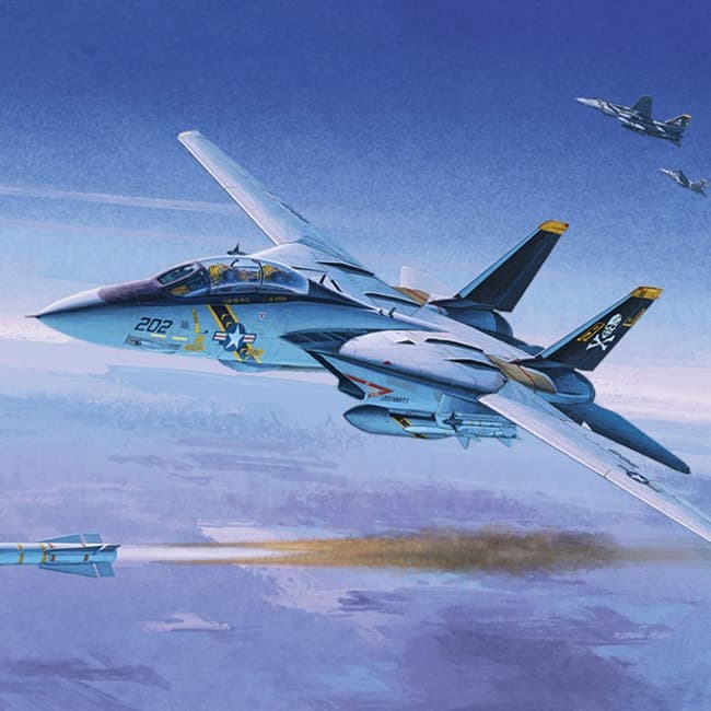 Official Academy 1/144 F-14A VF-84 Jolly Rogers (12626) model-kit box art.